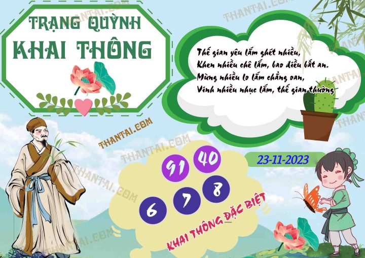 Trạng Quỳnh Khai Thông 08/11/2023