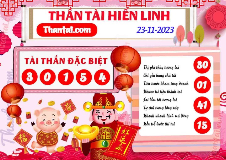THẦN TÀI HIỂN LINH 08/11/2023