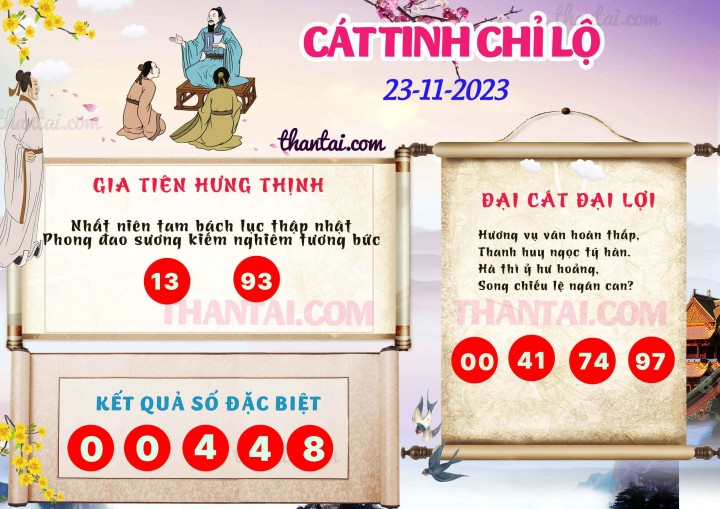 CÁT TINH CHỈ LỘ 08/11/2023