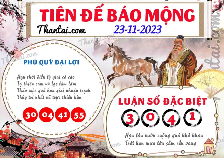 Tiên Đế Báo Mộng 08/11/2023