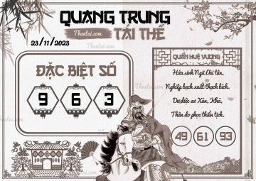 QUANG TRUNG TÁI THẾ 23/11/2023