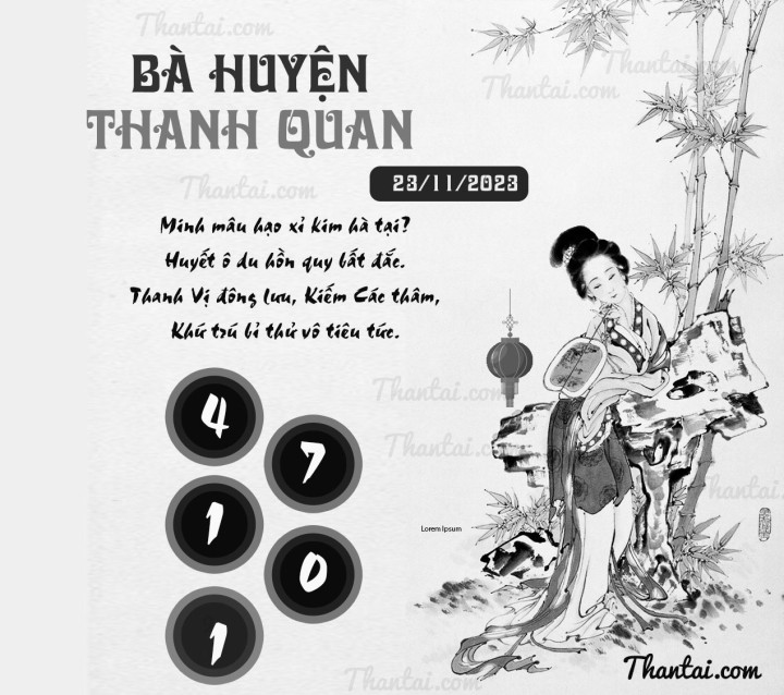 BÀ HUYỆN THANH QUAN 08/11/2023