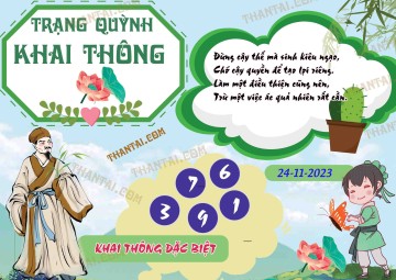 Trạng Quỳnh Khai Thông 24/11/2023