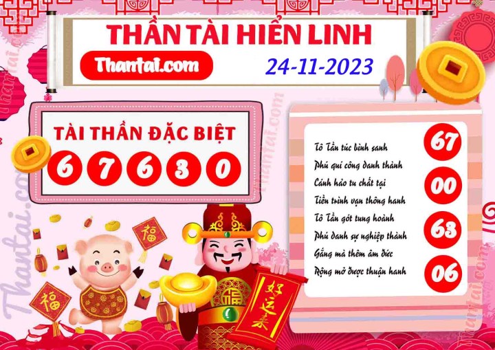 THẦN TÀI HIỂN LINH 09/11/2023