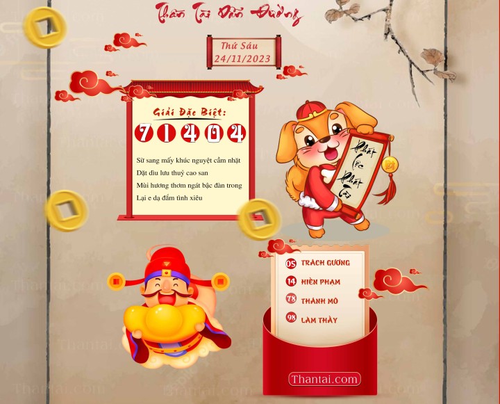 THẦN TÀI DẪN ĐƯỜNG 09/11/2023