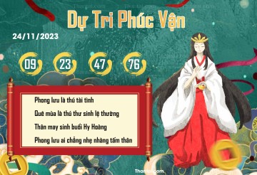 DỰ TRI PHÚC VẬN 24/11/2023