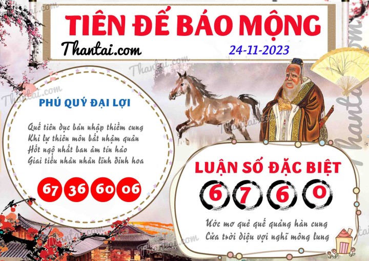 Tiên Đế Báo Mộng 09/11/2023