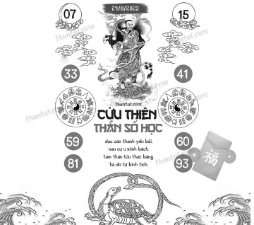 CỬU THIÊN THẦN SỐ HỌC 24/11/2023