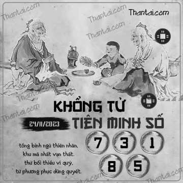 KHỔNG TỬ TIÊN MINH SỐ 24/11/2023