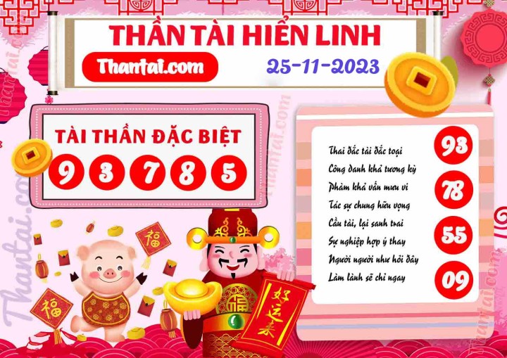 THẦN TÀI HIỂN LINH 10/11/2023
