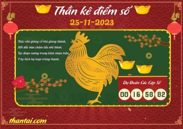 Thần Kê Điểm Số 25/11/2023