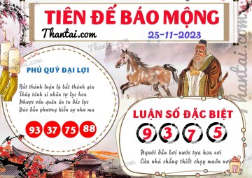 Tiên Đế Báo Mộng 25/11/2023