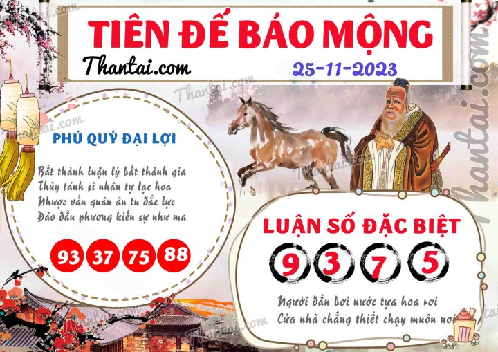 Tiên Đế Báo Mộng 10/11/2023