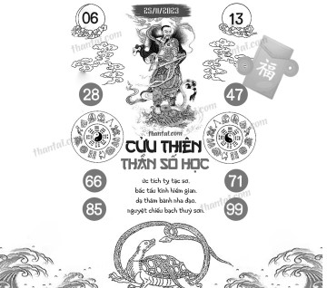 CỬU THIÊN THẦN SỐ HỌC 25/11/2023