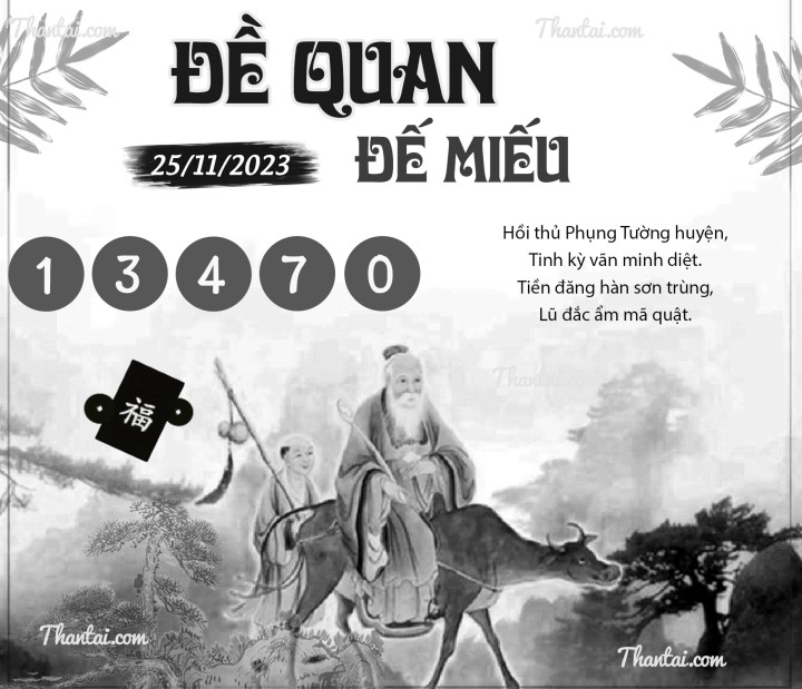ĐỀ QUAN ĐẾ MIẾU 10/11/2023