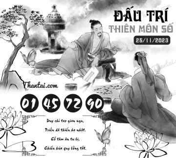 ĐẤU TRÍ THIÊN MÔN SỐ 25/11/2023