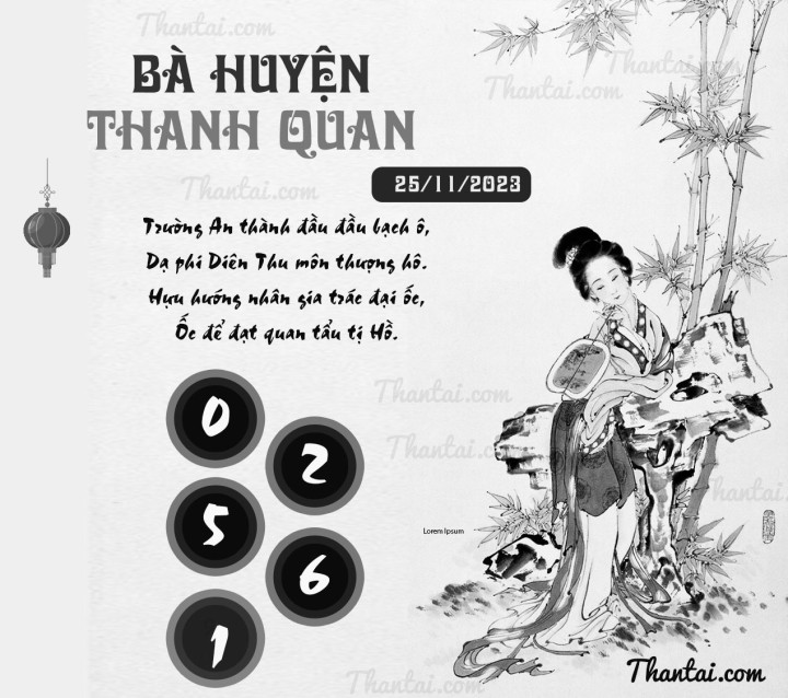 BÀ HUYỆN THANH QUAN 10/11/2023
