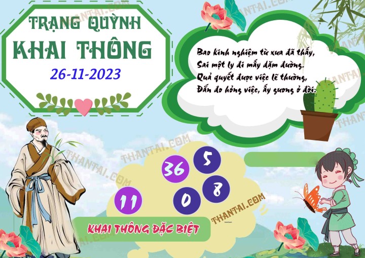 Trạng Quỳnh Khai Thông 11/11/2023
