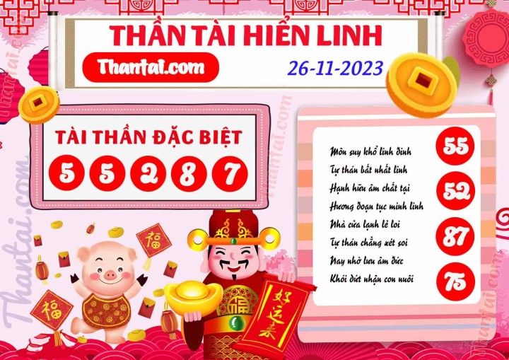 THẦN TÀI HIỂN LINH 11/11/2023