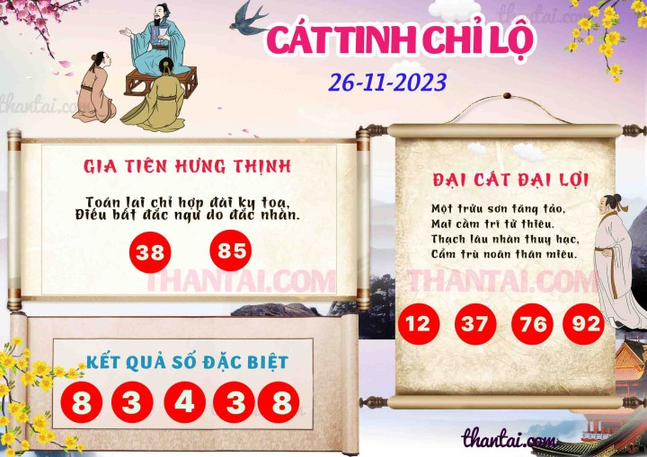 CÁT TINH CHỈ LỘ 11/11/2023