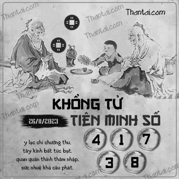 KHỔNG TỬ TIÊN MINH SỐ 26/11/2023