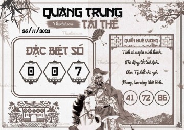 QUANG TRUNG TÁI THẾ 26/11/2023