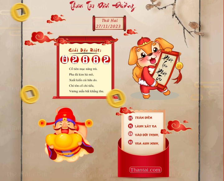 THẦN TÀI DẪN ĐƯỜNG 12/11/2023