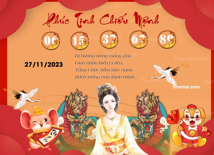 Phúc Tinh Chiếu Mệnh 12/11/2023