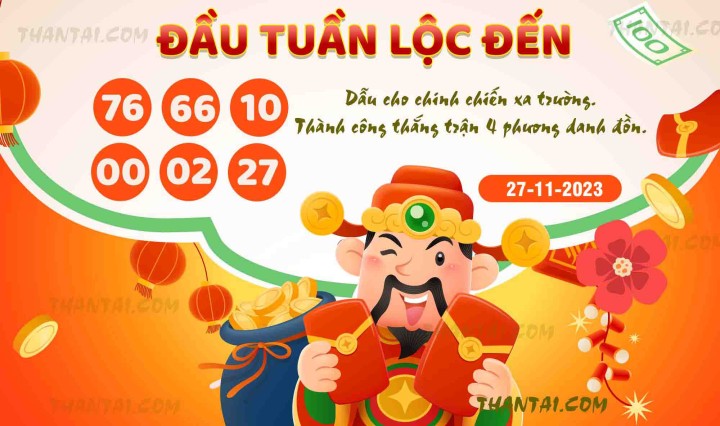 ĐẦU TUẦN LỘC ĐẾN 12/11/2023