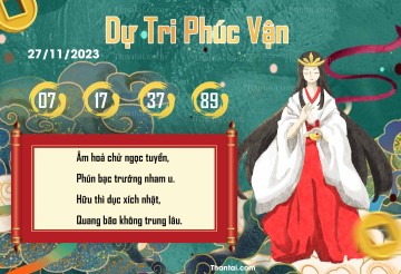 DỰ TRI PHÚC VẬN 27/11/2023