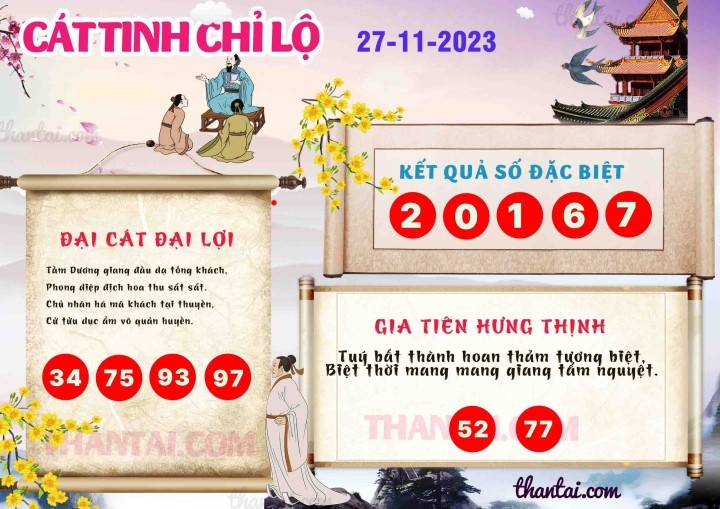 CÁT TINH CHỈ LỘ 12/11/2023