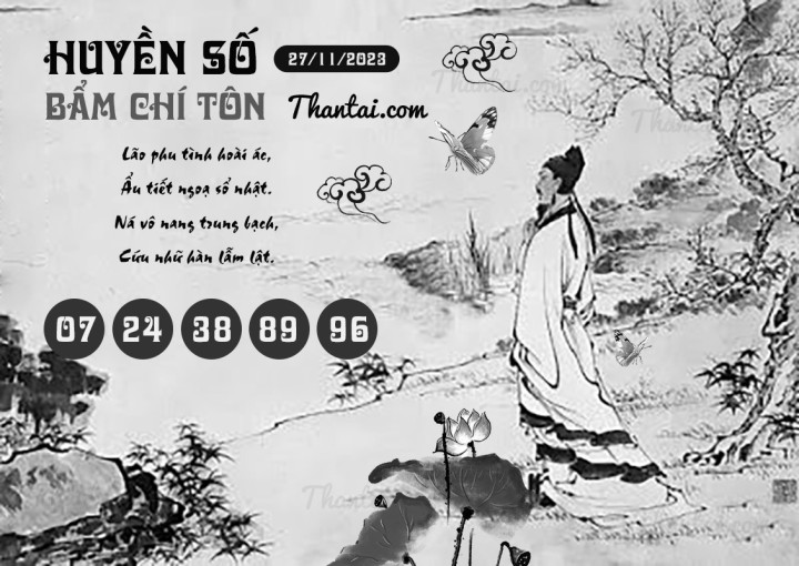HUYỀN SỐ BẨM CHÍ TÔN 12/11/2023