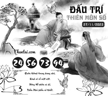 ĐẤU TRÍ THIÊN MÔN SỐ 27/11/2023