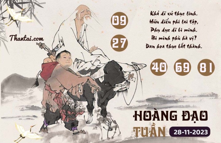 HOÀNG ĐẠO TUẦN 13/11/2023
