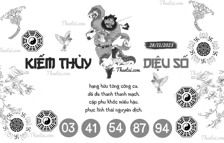 KIẾM THỦY DIỆU SỐ 13/11/2023