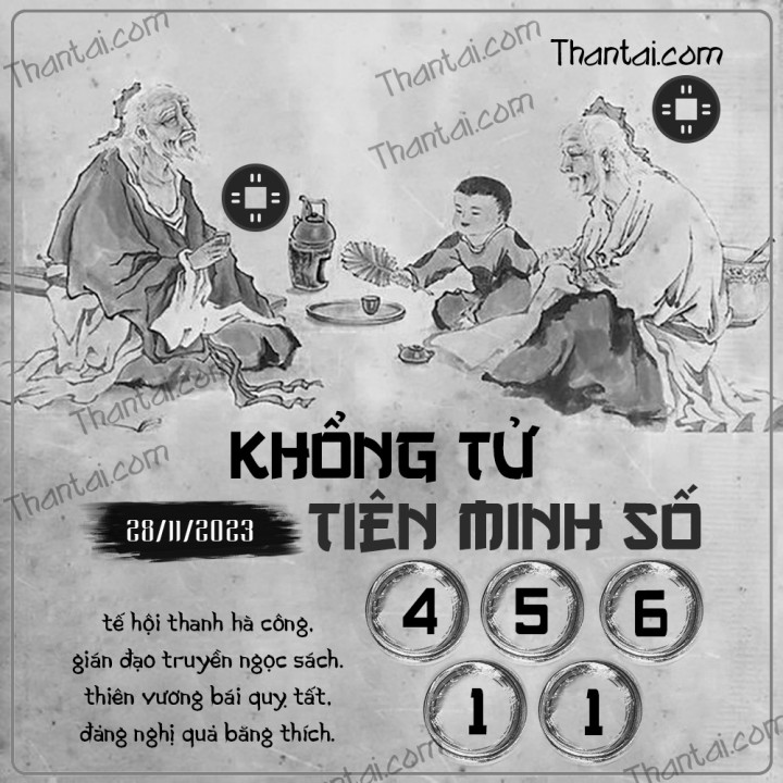 KHỔNG TỬ TIÊN MINH SỐ 13/11/2023