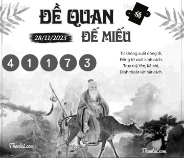 ĐỀ QUAN ĐẾ MIẾU 28/11/2023