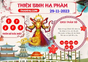 Thiên Binh Hạ Phàm 29/11/2023