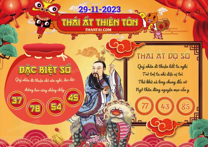 Thái Ất Thiên Tôn 14/11/2023