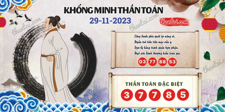 Khổng Minh Thần Toán 14/11/2023