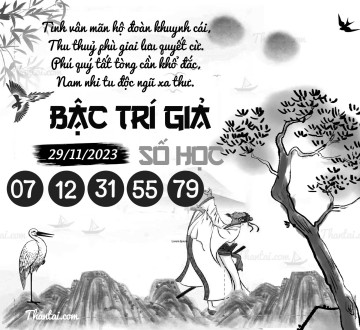 BẬC TRÍ GIẢ SỐ HỌC 29/11/2023