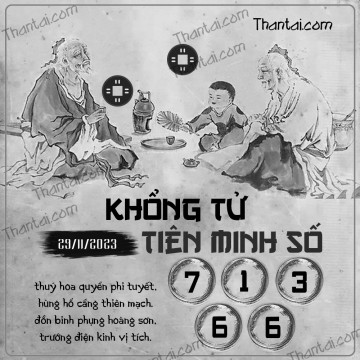 KHỔNG TỬ TIÊN MINH SỐ 29/11/2023