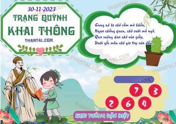 Trạng Quỳnh Khai Thông 30/11/2023