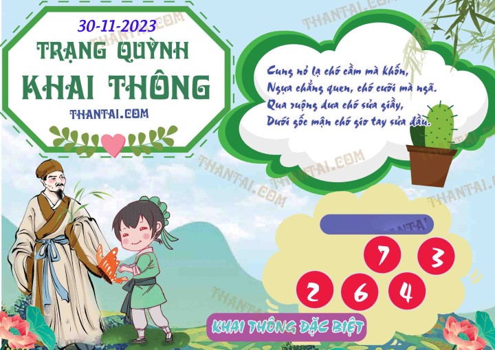 Trạng Quỳnh Khai Thông 15/11/2023