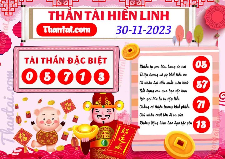 THẦN TÀI HIỂN LINH 15/11/2023