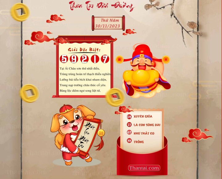 THẦN TÀI DẪN ĐƯỜNG 15/11/2023