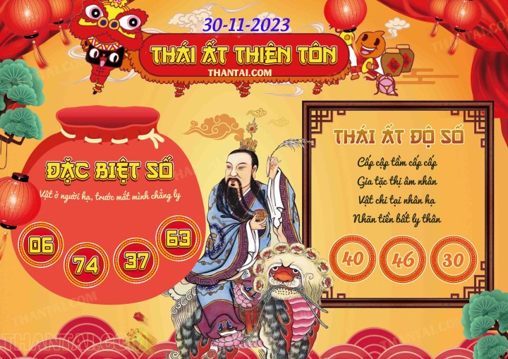 Thái Ất Thiên Tôn 15/11/2023