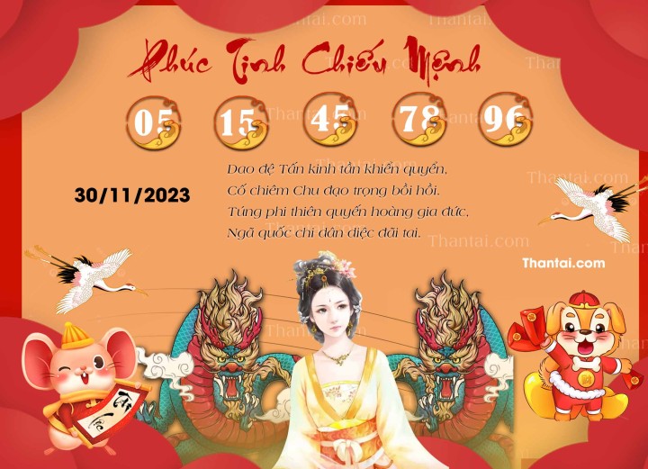 Phúc Tinh Chiếu Mệnh 15/11/2023