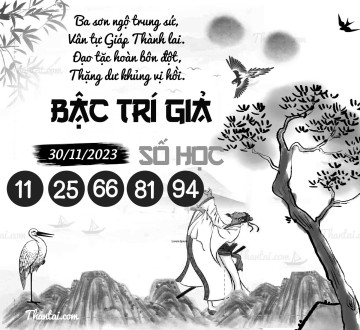 BẬC TRÍ GIẢ SỐ HỌC 30/11/2023