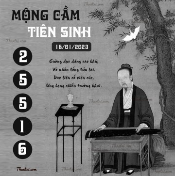 MỘNG CẦM TIÊN SINH 16/01/2023